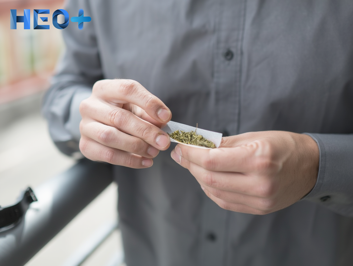 Мужчина употребляет спайс